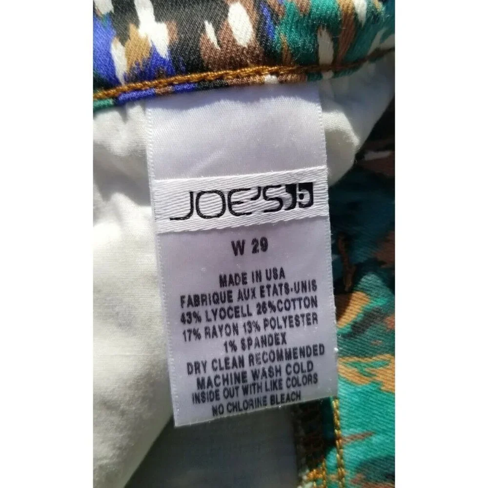Joes Jeans Green Blue Watercolor Mini Skirt Sz 29‎